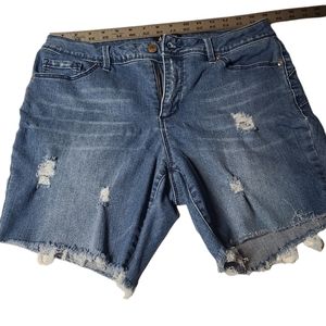 Distressed Jean shorts
